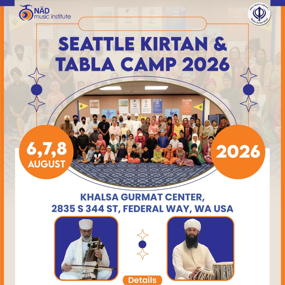 2026 Seattle Kirtan and Tabla Camp Registration
